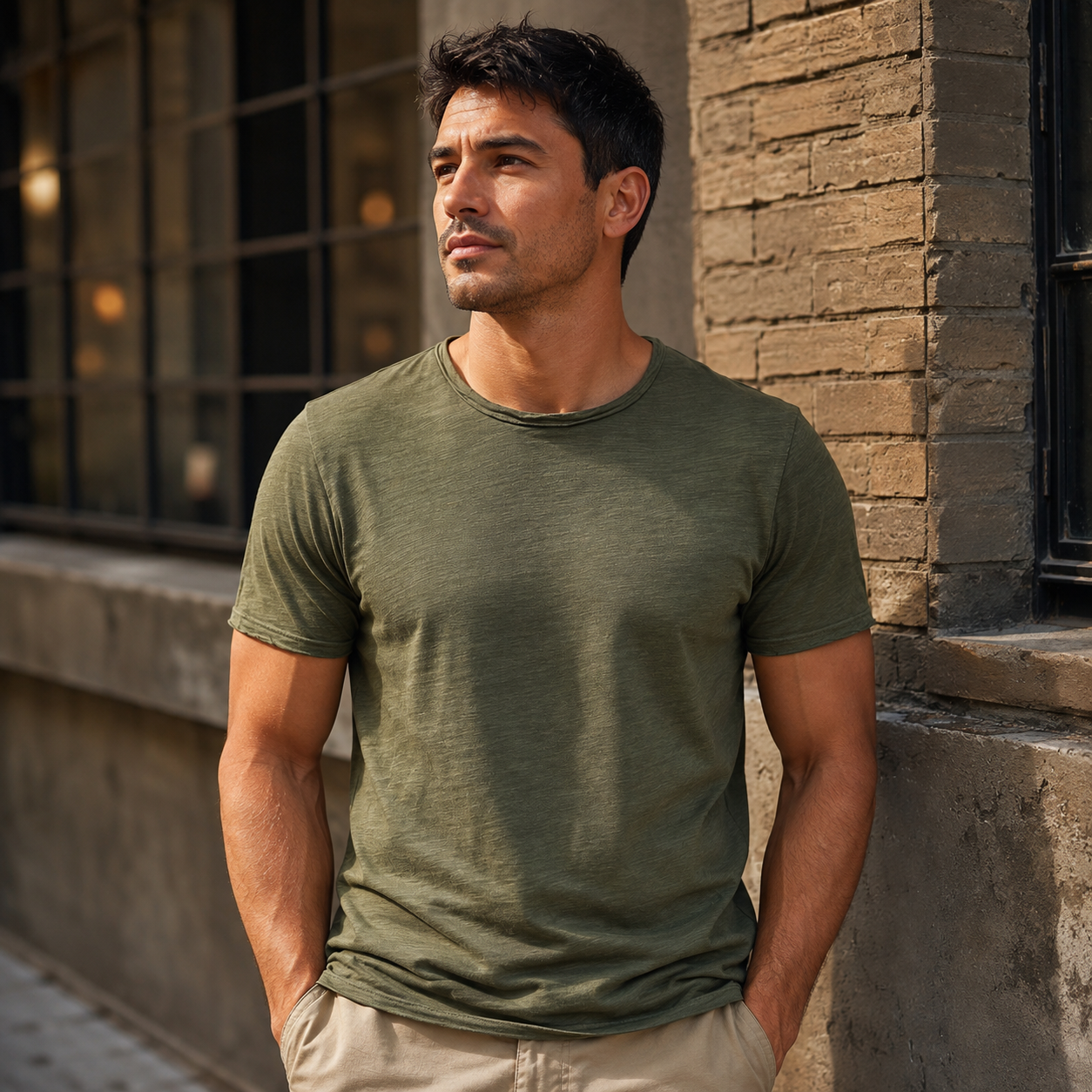 Porto – Men’s Textured Cotton T-Shirt