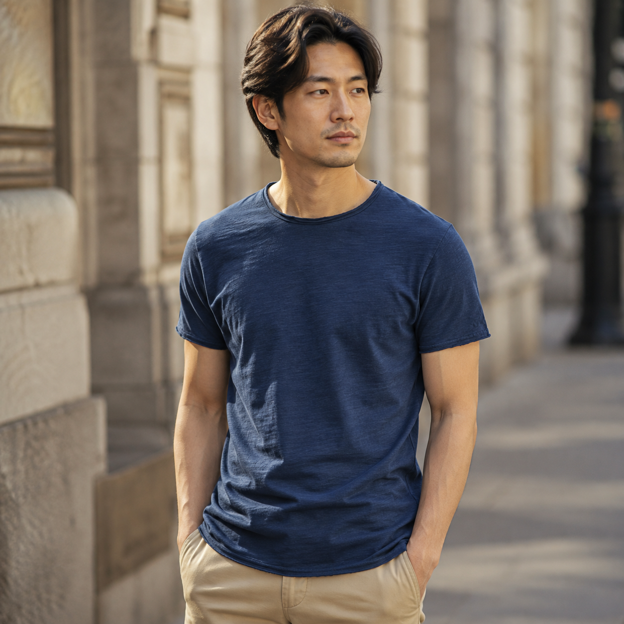 Porto – Men’s Textured Cotton T-Shirt