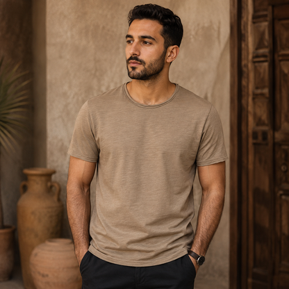 Porto – Men’s Textured Cotton T-Shirt