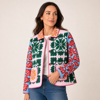 Mosaic Bloom Quilted Jacket